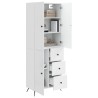Ensemble de Meubles 2 pcs Blanc brillant Bois d'ingénierie 616293616293
