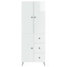 Ensemble de Meubles 2 pcs Blanc brillant Bois d'ingénierie 616293616293