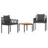 Ensemble de meubles d'extérieur 3 pcs Gris et Gris foncé 616295616295