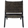 Chaise de relaxation rotin kubu naturel et bois d'acajou massif 616298616298
