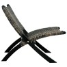 Chaise de relaxation rotin kubu naturel et bois d'acajou massif 616298616298