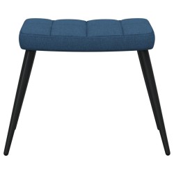 Chaise de relaxation avec tabouret Bleu Tissu 616299616299