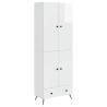 Ensemble de Meubles 2 pcs Blanc brillant Bois d'ingénierie 616301616301