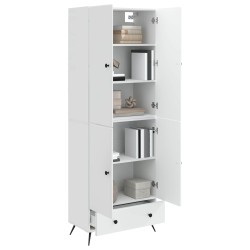 Ensemble de Meubles 2 pcs Blanc brillant Bois d'ingénierie 616301616301