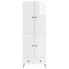 Ensemble de Meubles 2 pcs Blanc brillant Bois d'ingénierie 616301616301