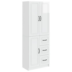 Ensemble de Meubles 2 pcs Blanc brillant Bois d'ingénierie 616303616303