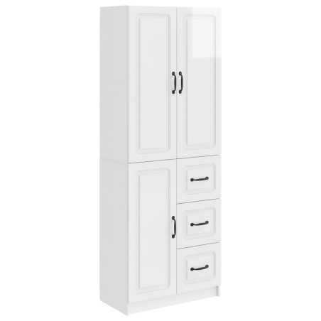 Ensemble de Meubles 2 pcs Blanc brillant Bois d'ingénierie 616303616303