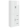 Ensemble de Meubles 2 pcs Blanc brillant Bois d'ingénierie 616303616303