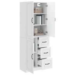 Ensemble de Meubles 2 pcs Blanc brillant Bois d'ingénierie 616303616303