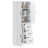 Ensemble de Meubles 2 pcs Blanc brillant Bois d'ingénierie 616303616303