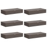 Boîte de rangement 6 pcs Gris 90 x 48 x 15 cm Tissu intissé 616306616306