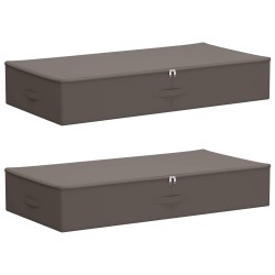 Boîte de rangement 2 pcs Gris 100 x 50 x 18 cm Tissu intissé 616307616307