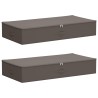 Boîte de rangement 2 pcs Gris 100 x 50 x 18 cm Tissu intissé 616307616307