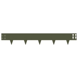 Bordure de Pelouse 20 pcs 100 x 15 cm Acier Vert olive 616308616308