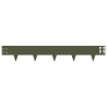 Bordure de Pelouse 20 pcs 100 x 15 cm Acier Vert olive 616308616308