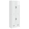 Ensemble de Meubles 2 pcs Blanc brillant Bois d'ingénierie 616313616313