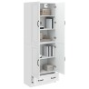 Ensemble de Meubles 2 pcs Blanc brillant Bois d'ingénierie 616313616313