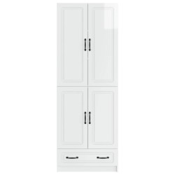 Ensemble de Meubles 2 pcs Blanc brillant Bois d'ingénierie 616313616313