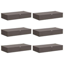 Boîte de rangement 6 pcs Gris 100 x 50 x 18 cm Tissu intissé 616318616318