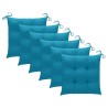 Chaises à manger d'extérieur lot de 6 et coussins Acacia massif 616323616323