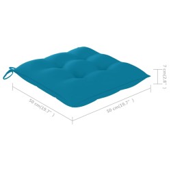 Chaises à manger d'extérieur lot de 6 et coussins Acacia massif 616323616323