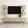 Ensemble de meubles TV 6 pcs Chêne sonoma Bois d'ingénierie 616326616326