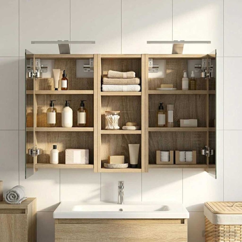 Ensemble de Meubles de Salle de Bain 3 pcs 80 x 10,5 x 50 cm 616328616328