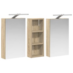Ensemble de Meubles de Salle de Bain 3 pcs 80 x 10,5 x 50 cm 616328616328