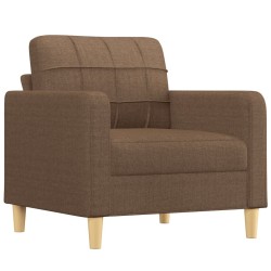 Fauteuil avec repose-pied Marron 60 cm Tissu 616329616329