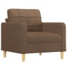 Fauteuil avec repose-pied Marron 60 cm Tissu 616329616329