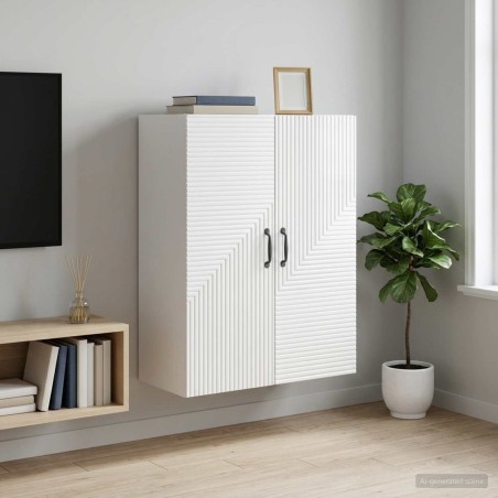 Armoire Murale Blanc brillant 66 x 34,5 x 90 cm 616331616331