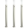 Bornes lumineuses avec détecteur lot de 3 110 cm acier inoxydable IP44 616336616336