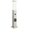 Bornes lumineuses avec détecteur et prise lot de 3 50 cm acier inoxydable IP44 616337616337