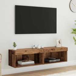 Ensemble meuble TV avec LED 2 pcs Bois Ancien 60 x 30 x 30 cm 616341616341