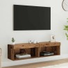 Ensemble meuble TV avec LED 2 pcs Bois Ancien 60 x 30 x 30 cm 616341616341