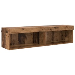Ensemble meuble TV avec LED 2 pcs Bois Ancien 60 x 30 x 30 cm 616341616341