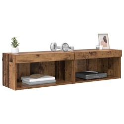 Ensemble meuble TV avec LED 2 pcs Bois Ancien 60 x 30 x 30 cm 616341616341