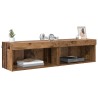 Ensemble meuble TV avec LED 2 pcs Bois Ancien 60 x 30 x 30 cm 616341616341