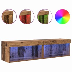 Ensemble meuble TV avec LED 2 pcs Bois Ancien 60 x 30 x 30 cm 616341616341