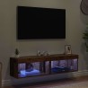 Ensemble meuble TV avec LED 2 pcs Bois Ancien 60 x 30 x 30 cm 616341616341
