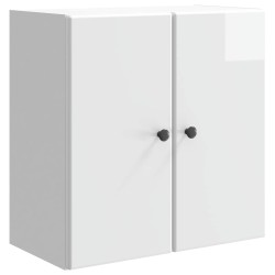 Armoire Murale Blanc brillant 59 x 31 x 60 cm Bois d'ingénierie 616344616344