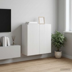 Armoire Murale Blanc brillant 59 x 31 x 60 cm Bois d'ingénierie 616345616345