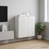 Armoire Murale Blanc brillant 59 x 31 x 60 cm Bois d'ingénierie 616345616345