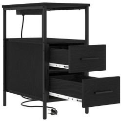 Cabinet de chevet Chêne noir 30 x 48 x 61 cm Bois d'ingénierie 616347616347