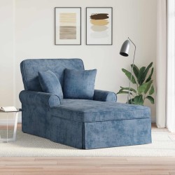 Chaise lounge avec jupe avec coussin Bleu 157 x 91 x 91 cm ARES 616348616348