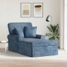 Chaise lounge avec jupe avec coussin Bleu 157 x 91 x 91 cm ARES 616348616348