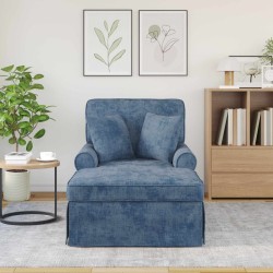 Chaise lounge avec jupe avec coussin Bleu 157 x 91 x 91 cm ARES 616348616348