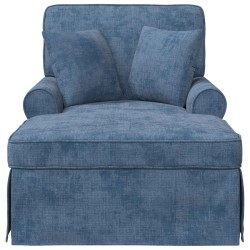 Chaise lounge avec jupe avec coussin Bleu 157 x 91 x 91 cm ARES 616348616348