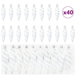 Boule en forme de spirale de Noël 40 pcs Blanc Plastique 616354616354