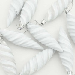 Boule en forme de spirale de Noël 40 pcs Blanc Plastique 616354616354